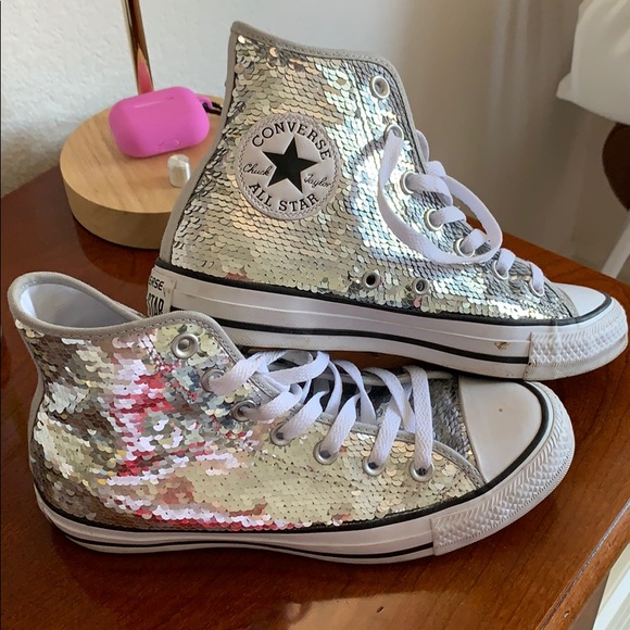 // SOLD // Converse All Star Chuck Taylor Sequin - Picture 1 of 5